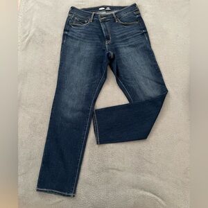 Old Navy Women's Dark Blue Straight Leg Jeans
